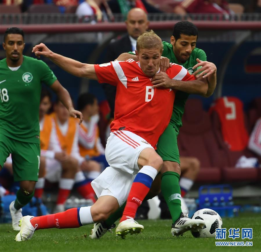 世界杯揭幕战:俄罗斯队5比0胜沙特阿拉伯队