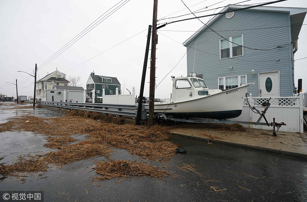 炸弹气旋再临美国东北部 雨雪天气袭扰数千万