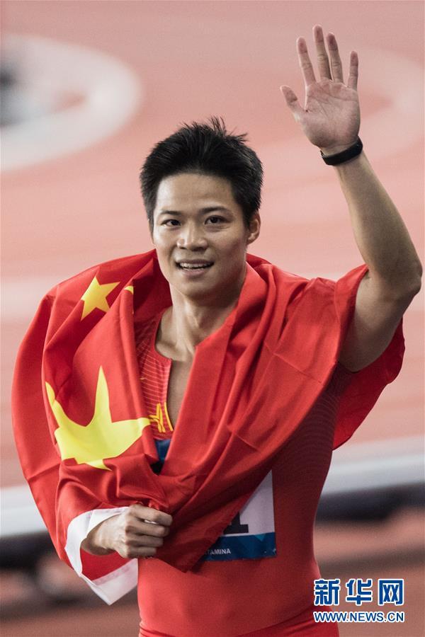苏炳添夺得亚运会男子百米冠军